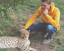 He is an animal lover and shows his feeling to them even though the animal is dangerous.